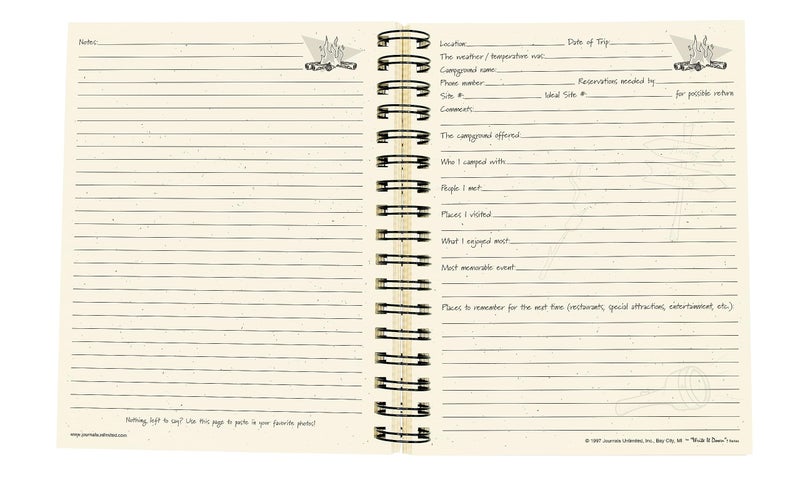 Write it Down series by Journals Unlimited, Guided Journal, Happy Camper, Glamping Journal, Full-size 7.5"x 9", Kraft Hard Cover, Made in USA - Image 5